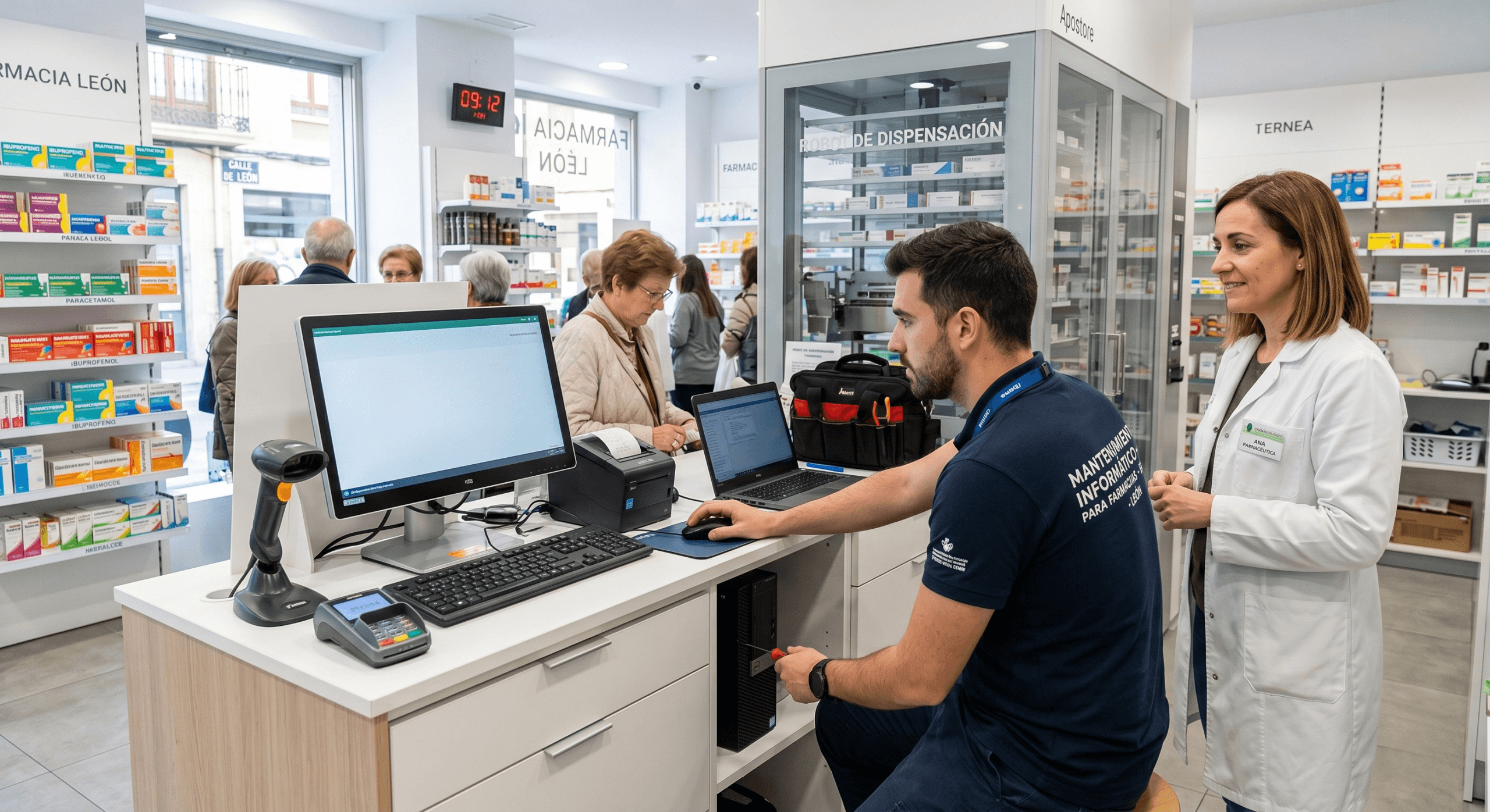 Mantenimiento informático para farmacias en León